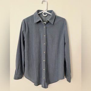 Slate blue corduroy shirt